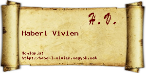 Haberl Vivien névjegykártya